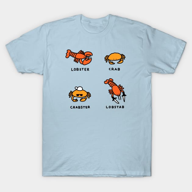 Lobster + Crab T-Shirt by obinsun